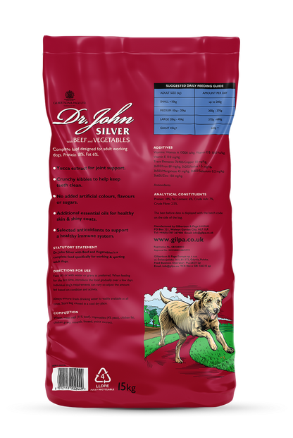 Dr John Silver with beef and vegetables 15kg