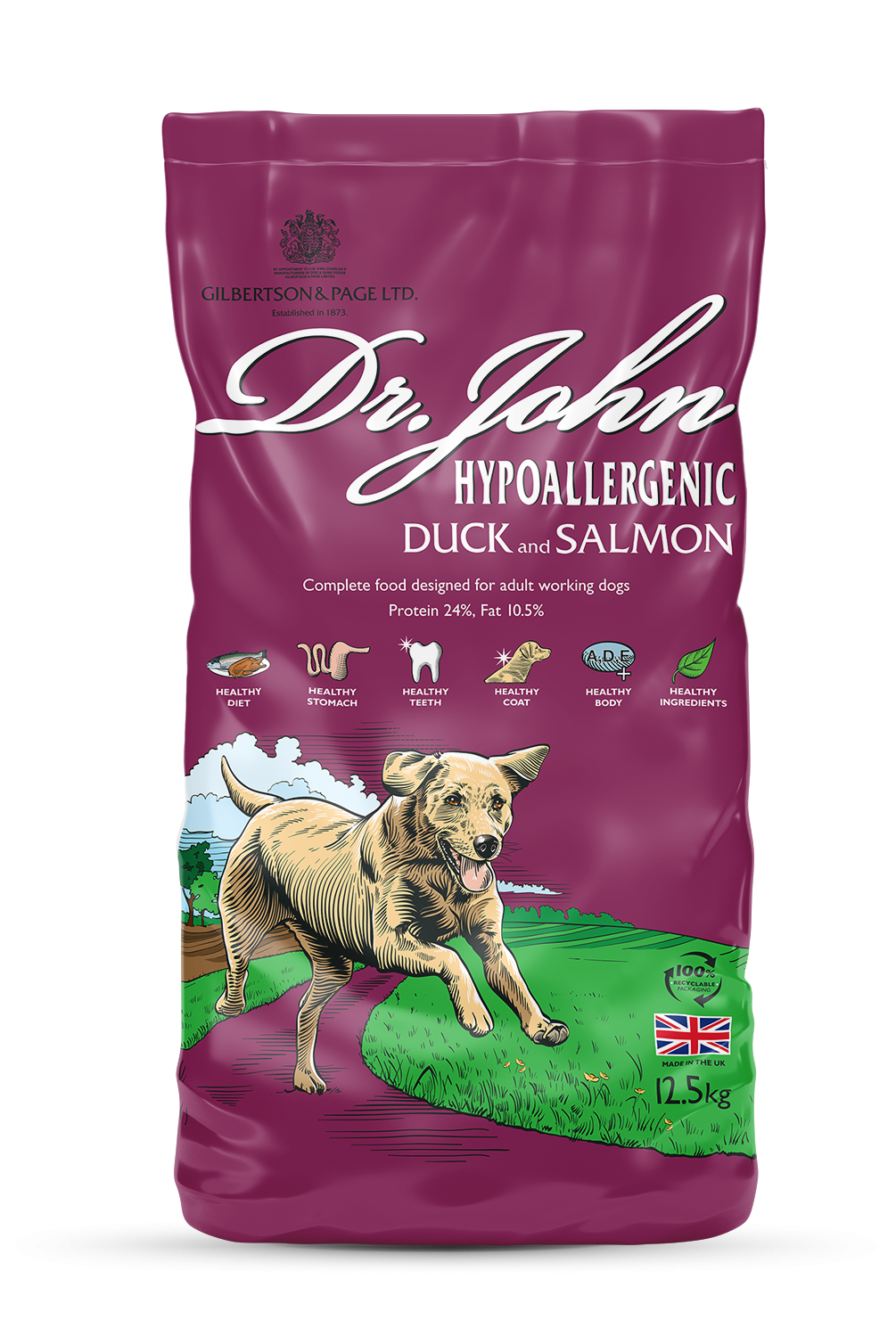 Dr John Hypoallergenic Duck & Salmon Dog Food 12.5kg - Buy 2 Bags Save 5%
