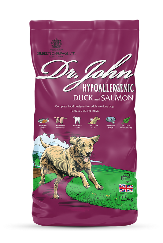 Dr John Hypoallergenic Duck & Salmon Dog Food 12.5kg - Buy 2 Bags Save 5%