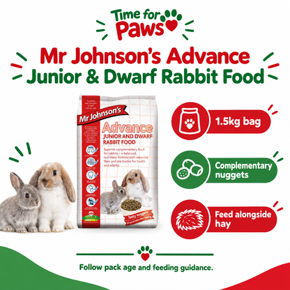 Advance Junior and Dwarf Rabbit Food 1.5kg infographic preview