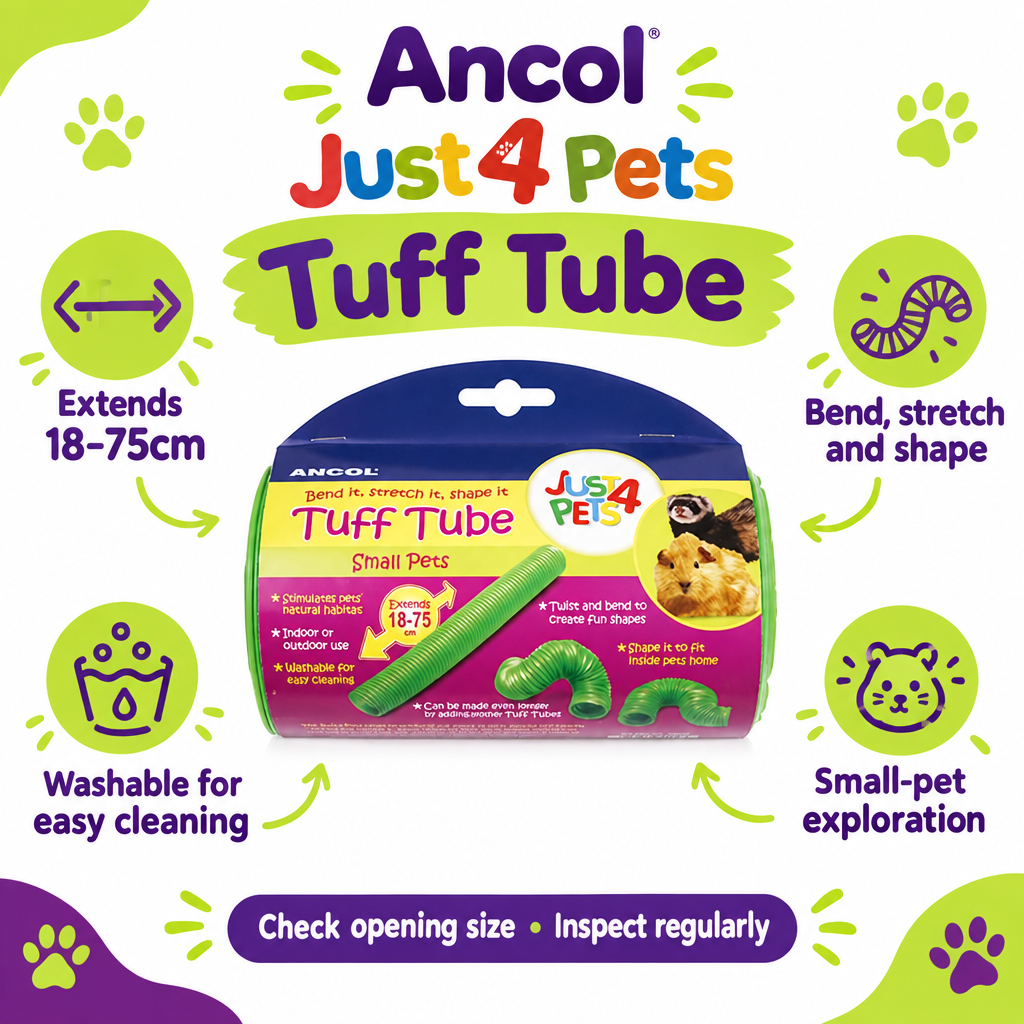 Ancol Just 4 Pets Tuff Tube infographic