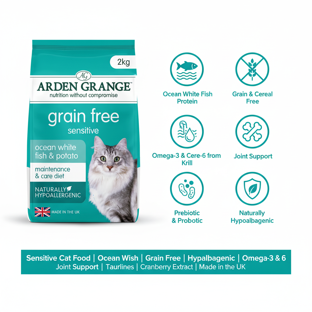 Arden Grange Cat Sensitive Infographic