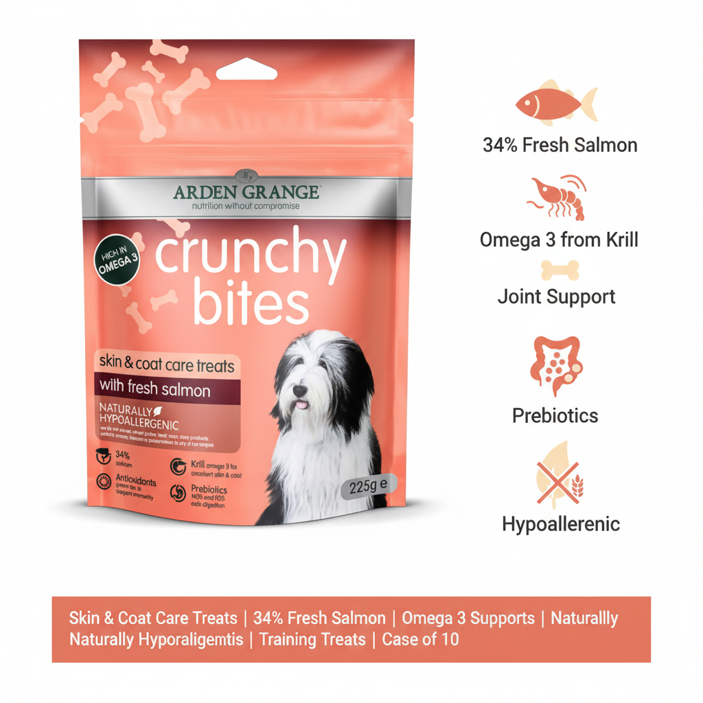Arden Grange Crunchy Bites Fresh Salmon Infographic