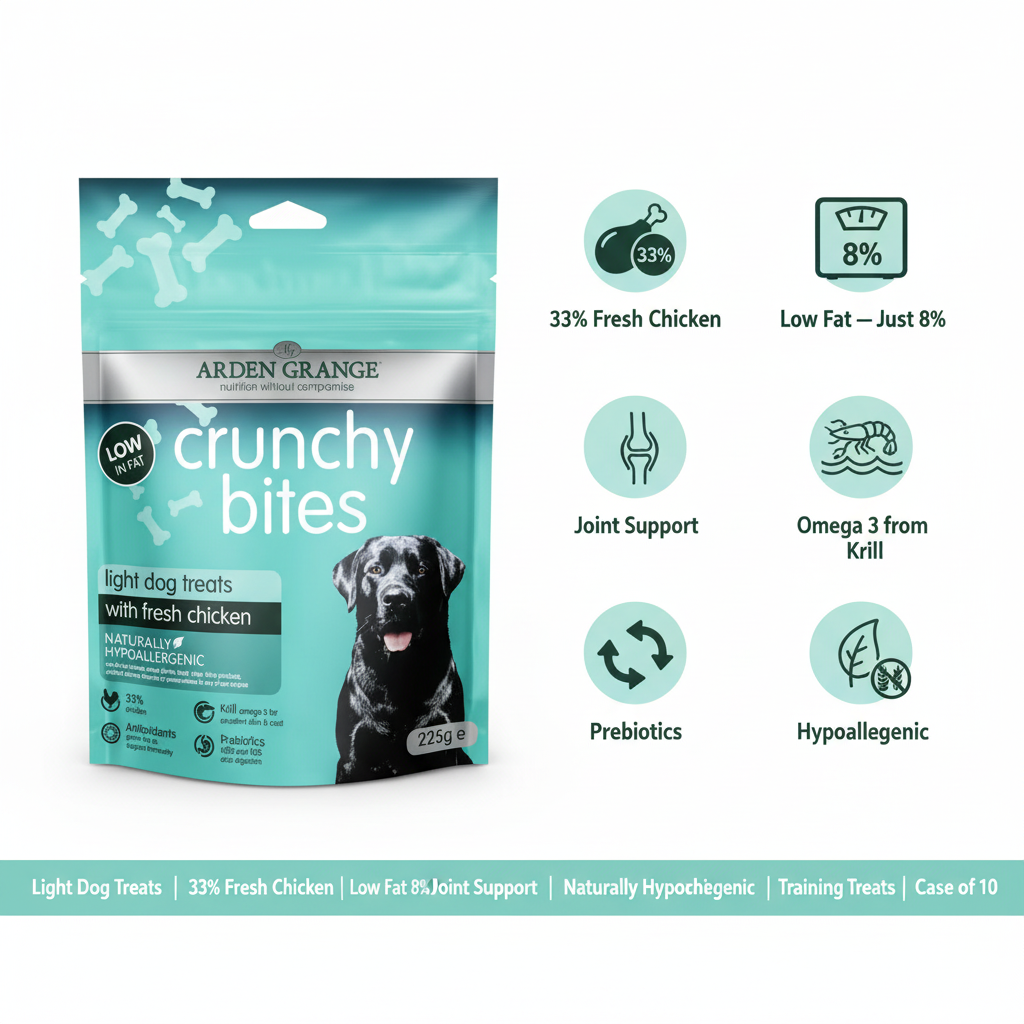 Arden Grange Crunchy Bites Light Fresh Chicken Infographic