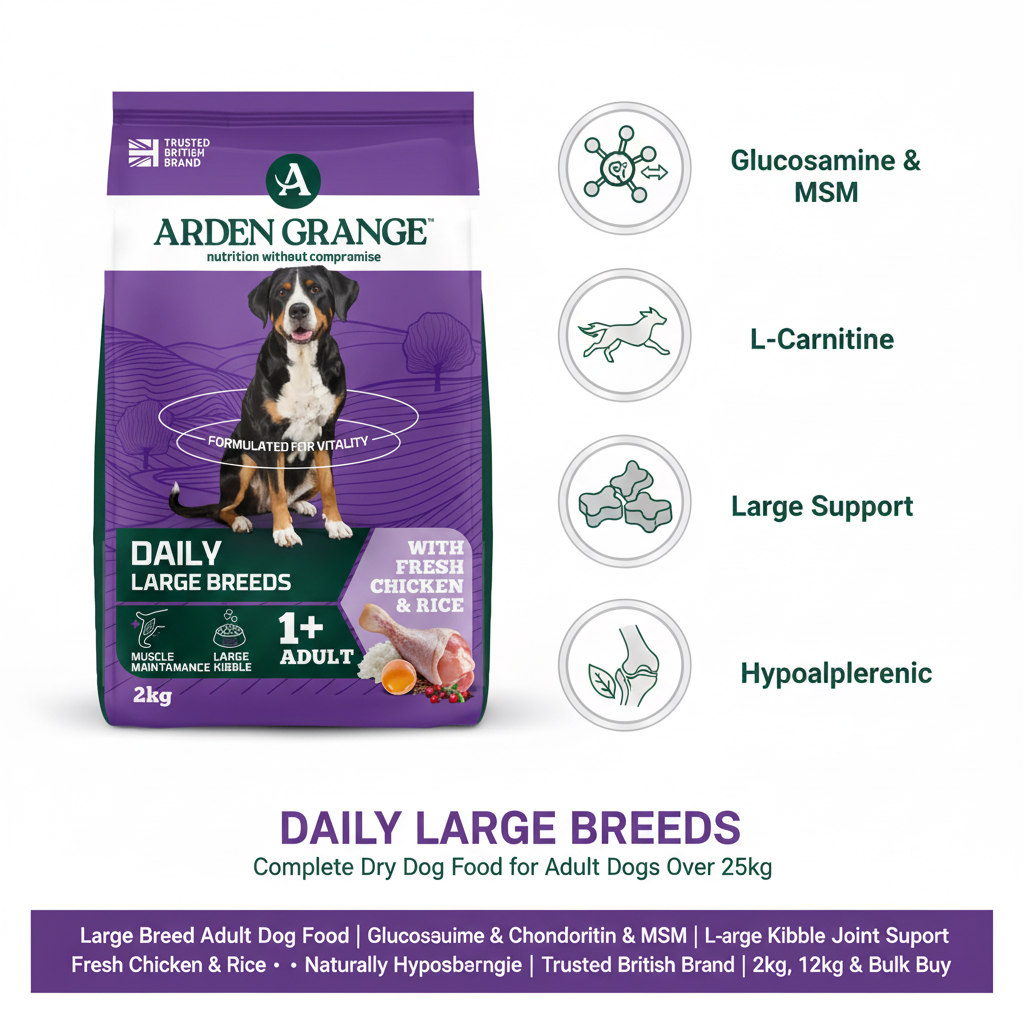 Arden Grange Large Breed Adult Fresh Chicken & Rice Infographic