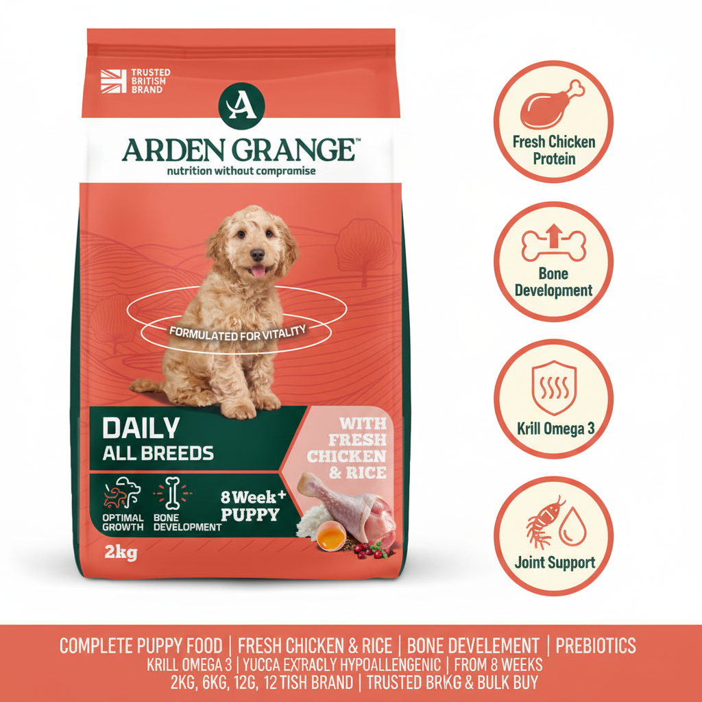 Arden Grange Puppy Junior Fresh Chicken Infographic