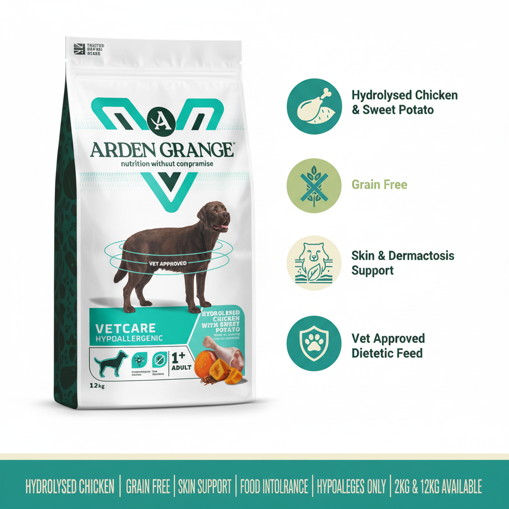 Arden Grange VetCare Hypoallergenic Dry Infographic
