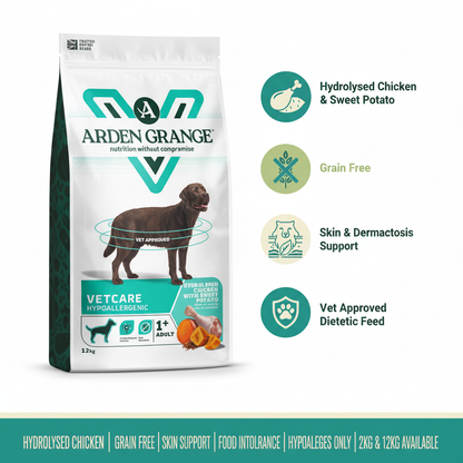 Arden Grange VetCare Hypoallergenic Dry Infographic