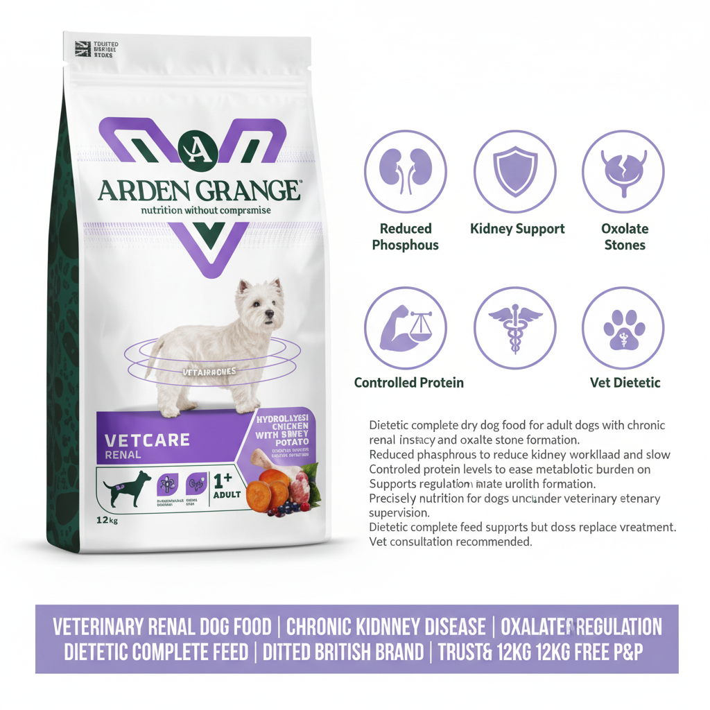 Arden Grange VetCare Renal Dog Food Infographic