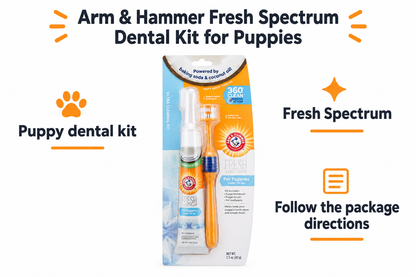 Arm & Hammer Fresh Spectrum Dental Kit for Puppies infographic draft