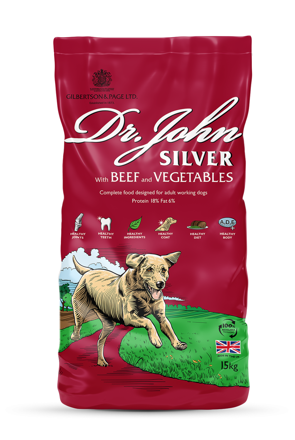 Dr John Silver with beef and vegetables 15kg
