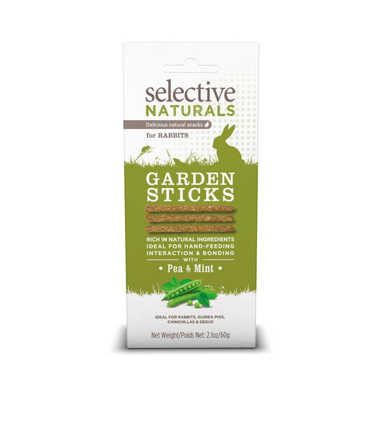 Selective Naturals Rabbit Garden Sticks 60g - Case of 4
