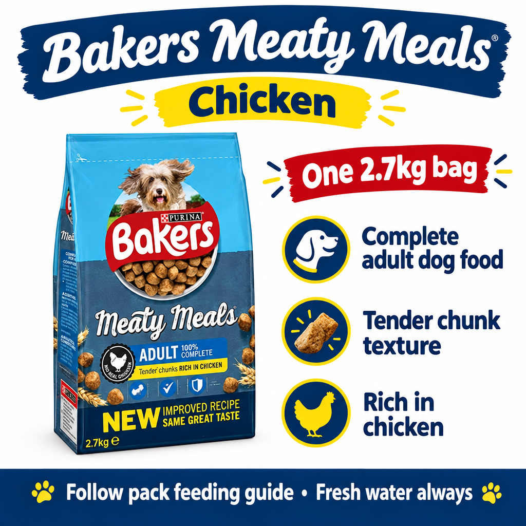 Bakers Meaty Meals Chicken 2.7kg infographic