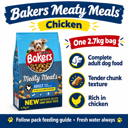 Bakers Meaty Meals Chicken 2.7kg infographic