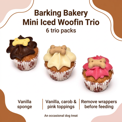 Barking Bakery Mini Iced Woofin Trio infographic