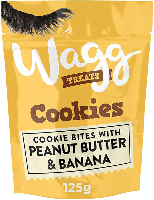 Wagg Treats Peanut Butter & Banana Cookies 125g - Pack of 7