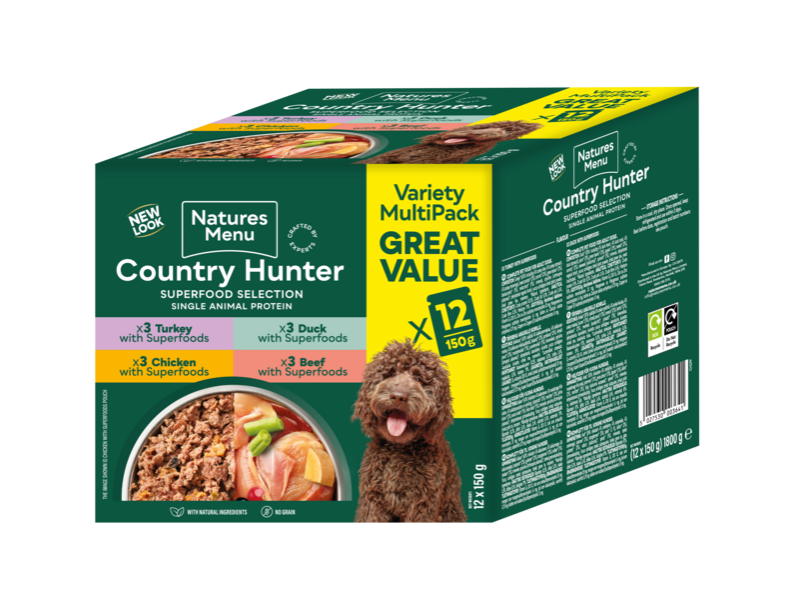Country Hunter Dog Pouch Superfood Selection 36 x 150g (3 PACKS OF 12)