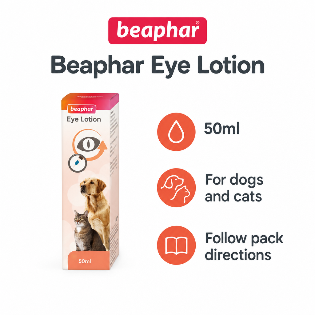 Beaphar Eye Lotion 50ml infographic
