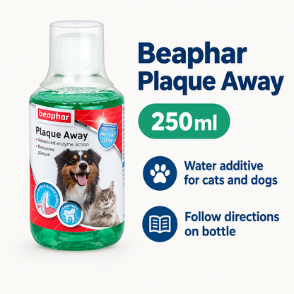 Beaphar Plaque Away 250ml infographic