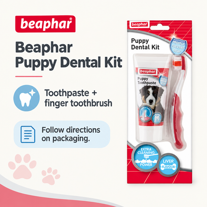 Beaphar Puppy Dental Kit infographic