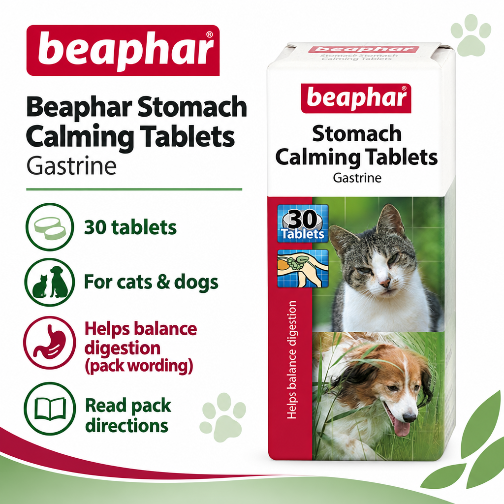 Beaphar Stomach Calming Tablets infographic preview