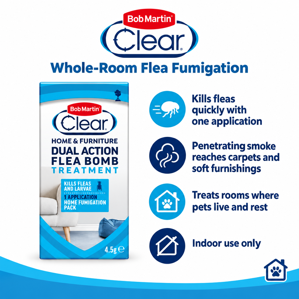 Bob Martin Clear Flea Bomb infographic