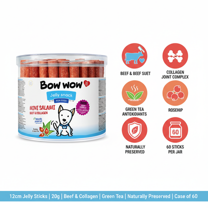 Bow Wow Mini Salami Beef Collagen Infographic v2