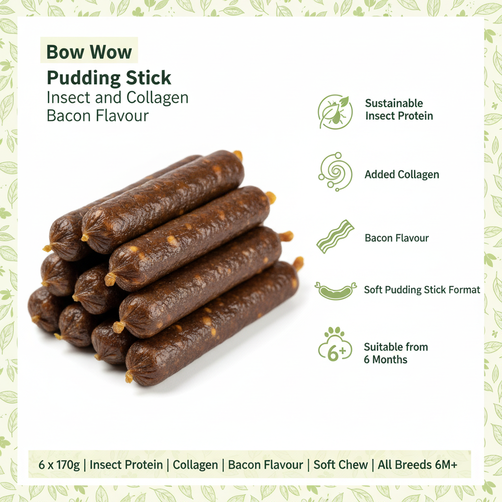 Bow Wow Pudding Stick Insect Collagen Bacon Infographic