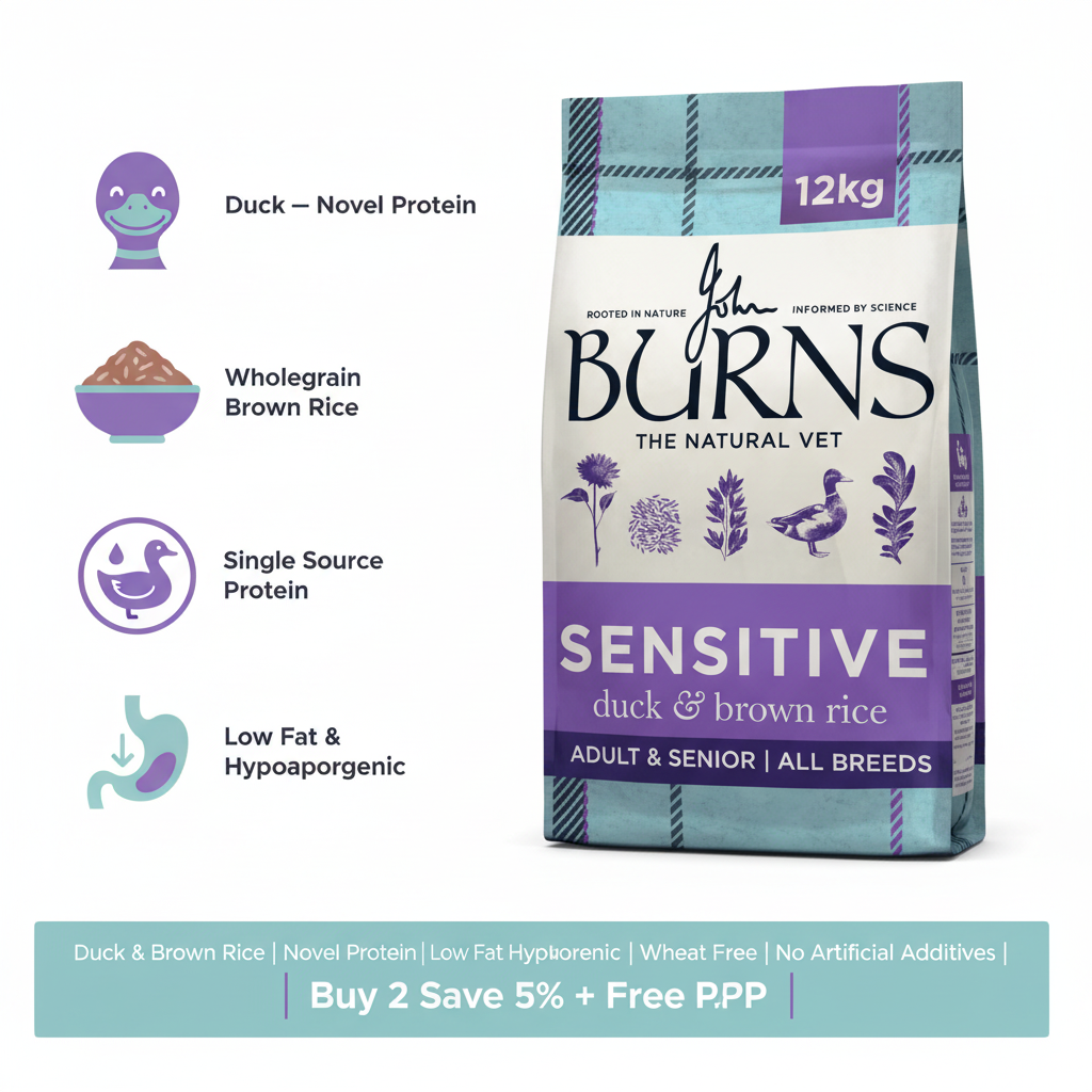 Burns Sensitive Duck & Brown Rice Infographic v2