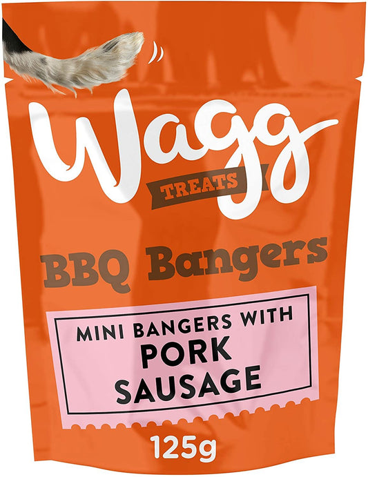 Wagg Treats BBQ Bangers 125g  - Pack of 7