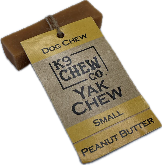K9 Chew Co. Yak Cheese Chew PEANUT BUTTER Small - Case of 5