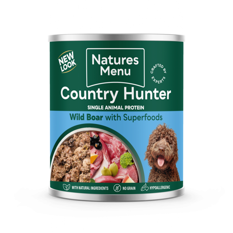 Country Hunter Dog Food Wild Boar With Superfoods Can 6 x 600g