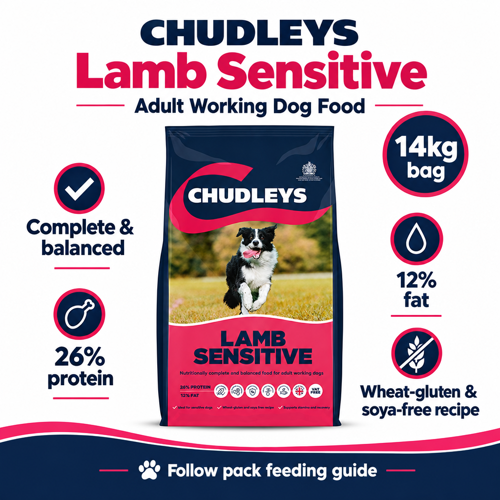 Chudleys Lamb Sensitive 14kg infographic