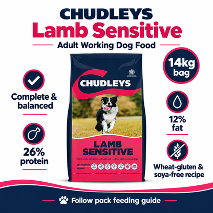 Chudleys Lamb Sensitive 14kg infographic