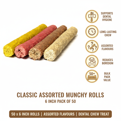 Classic Assorted Munchy Rolls 6 Inch Infographic