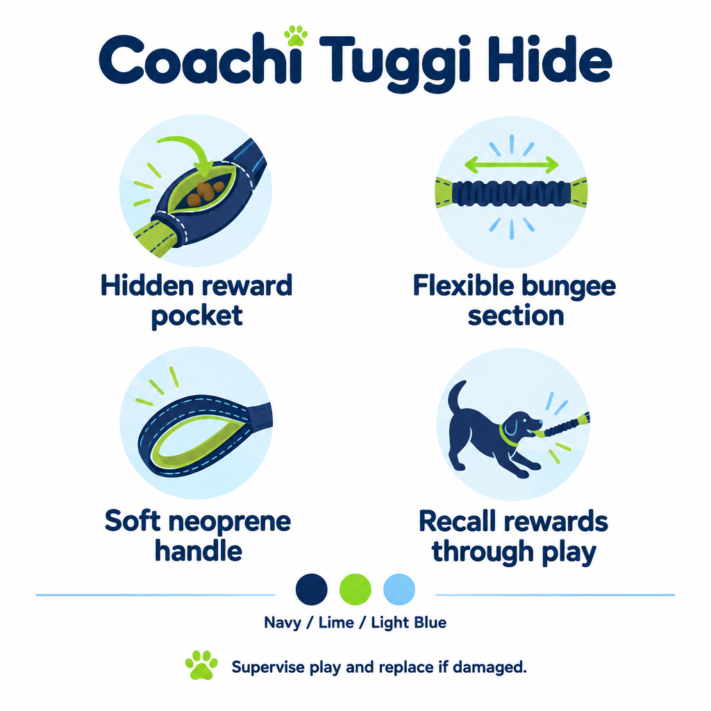 Coachi Tuggi Hide infographic