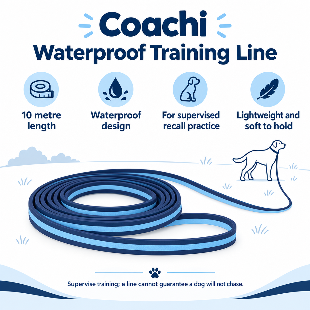 Coachi Waterproof Training Line feature infographic