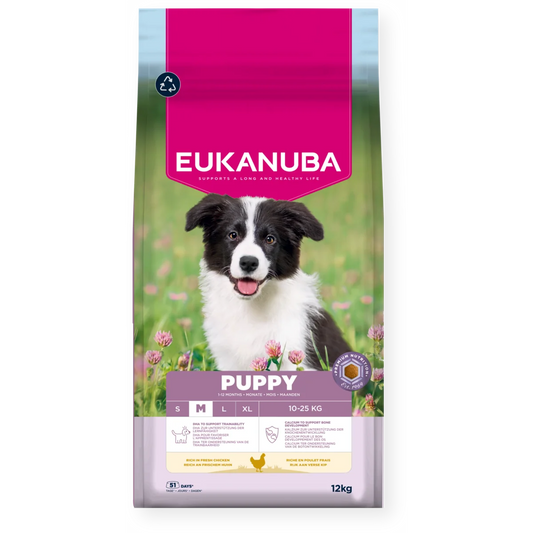 Eukanuba Puppy Medium Breed Fresh Chicken 12kg - Buy 2 Bags Save 5%