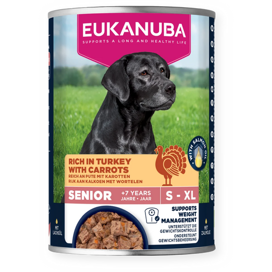 Eukanuba Senior Dog Cans Turkey & Carrot 6 x 400g