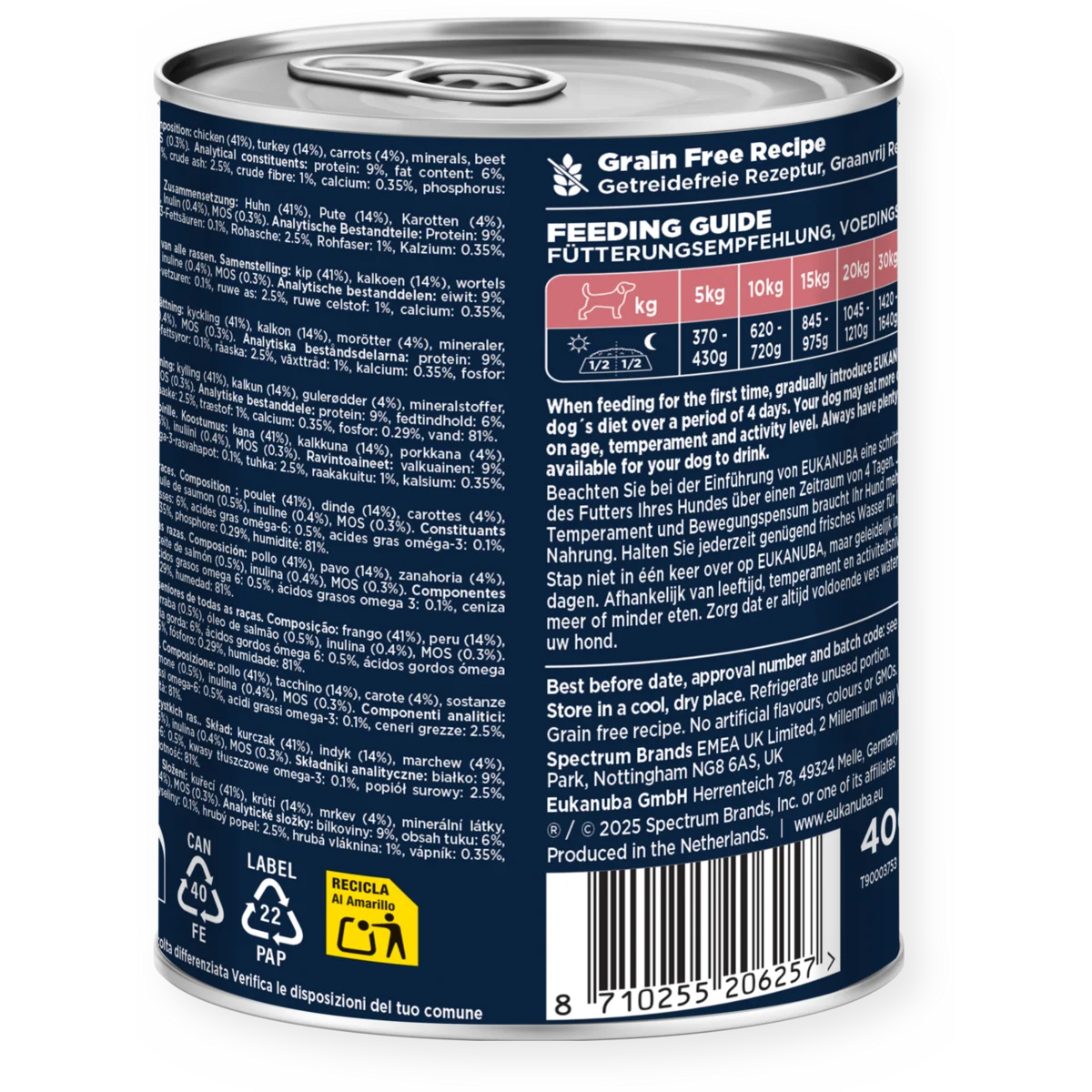 Eukanuba Senior Dog Cans Turkey & Carrot 6 x 400g