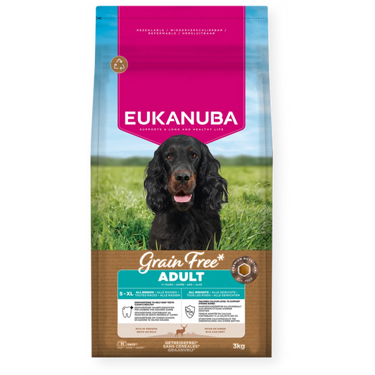 Eukanuba Adult Grain-Free Venison 12kg - Buy 2 Bags Save 5%
