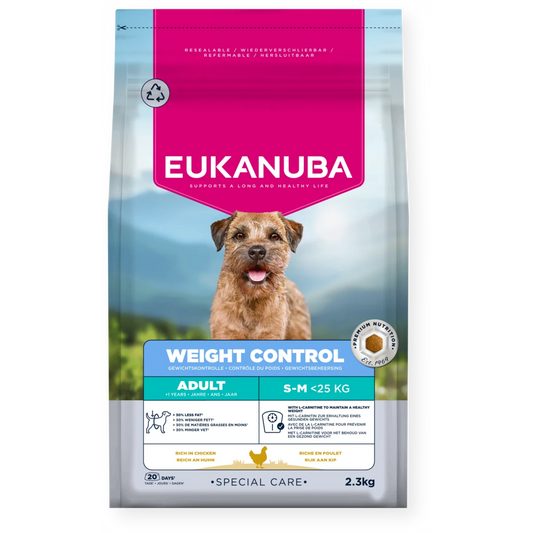 Eukanuba Daily Care Weight Control Adult Small/Medium Breed 12kg - Buy 2 Bags Save 5%