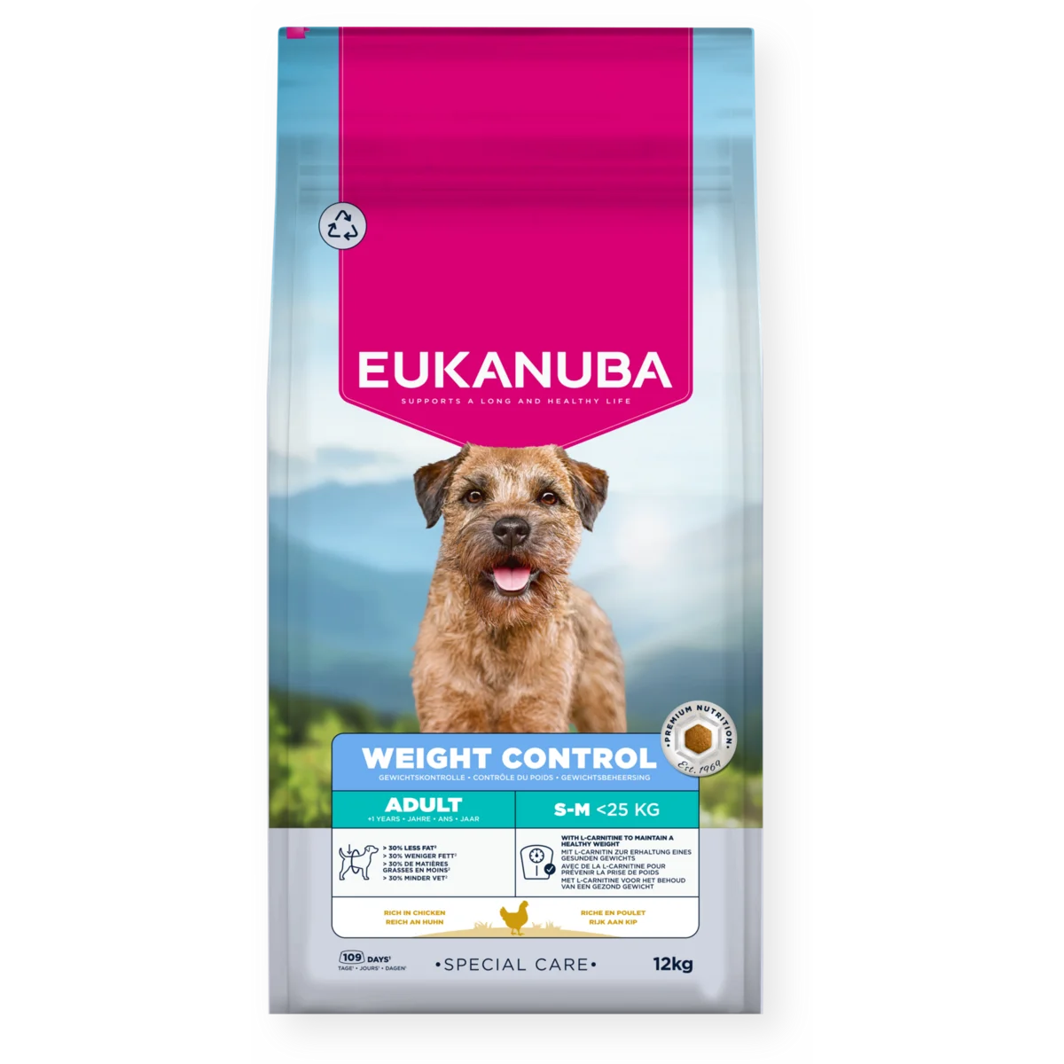 Eukanuba Daily Care Weight Control Adult Small/Medium Breed 12kg 