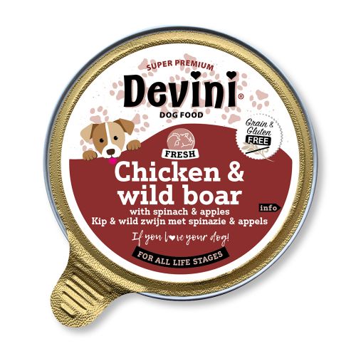 Devini Chicken and Wild Boar for Dogs 12 x 85g