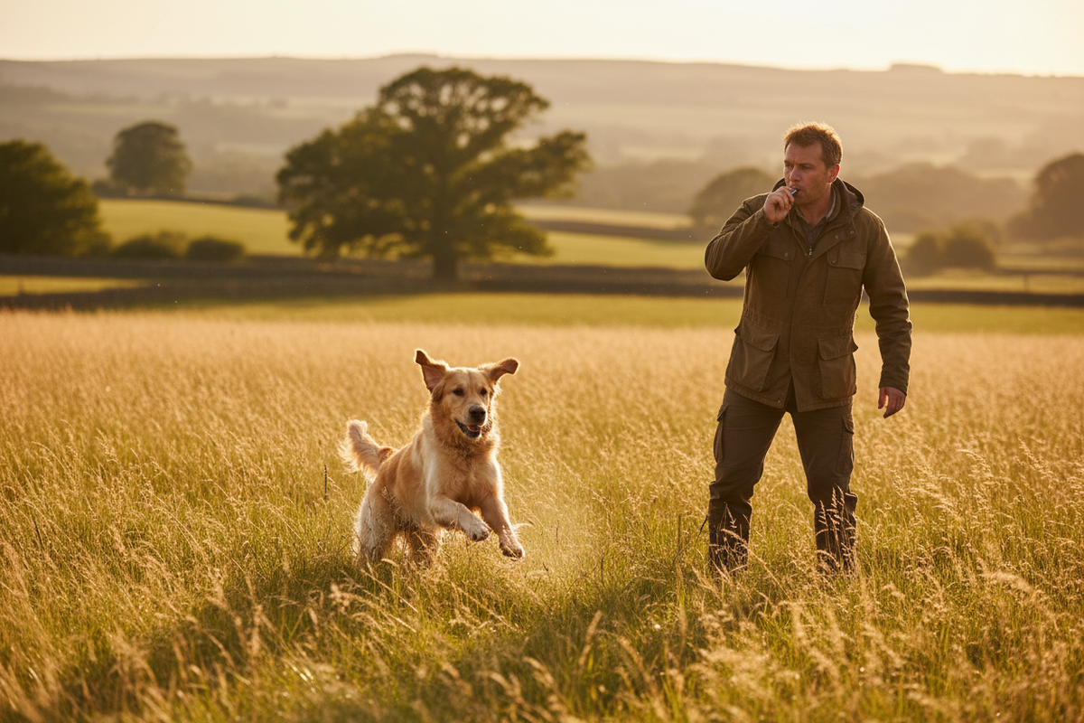 Dog being trained with Acme whistle