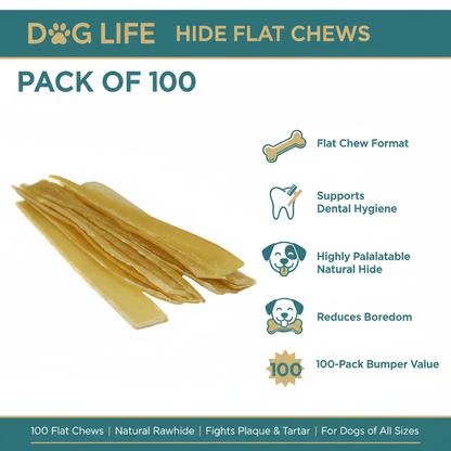 Dog Life Hide Flat Chews Infographic