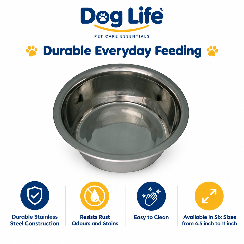 Dog Life Stainless Steel Bowl infographic