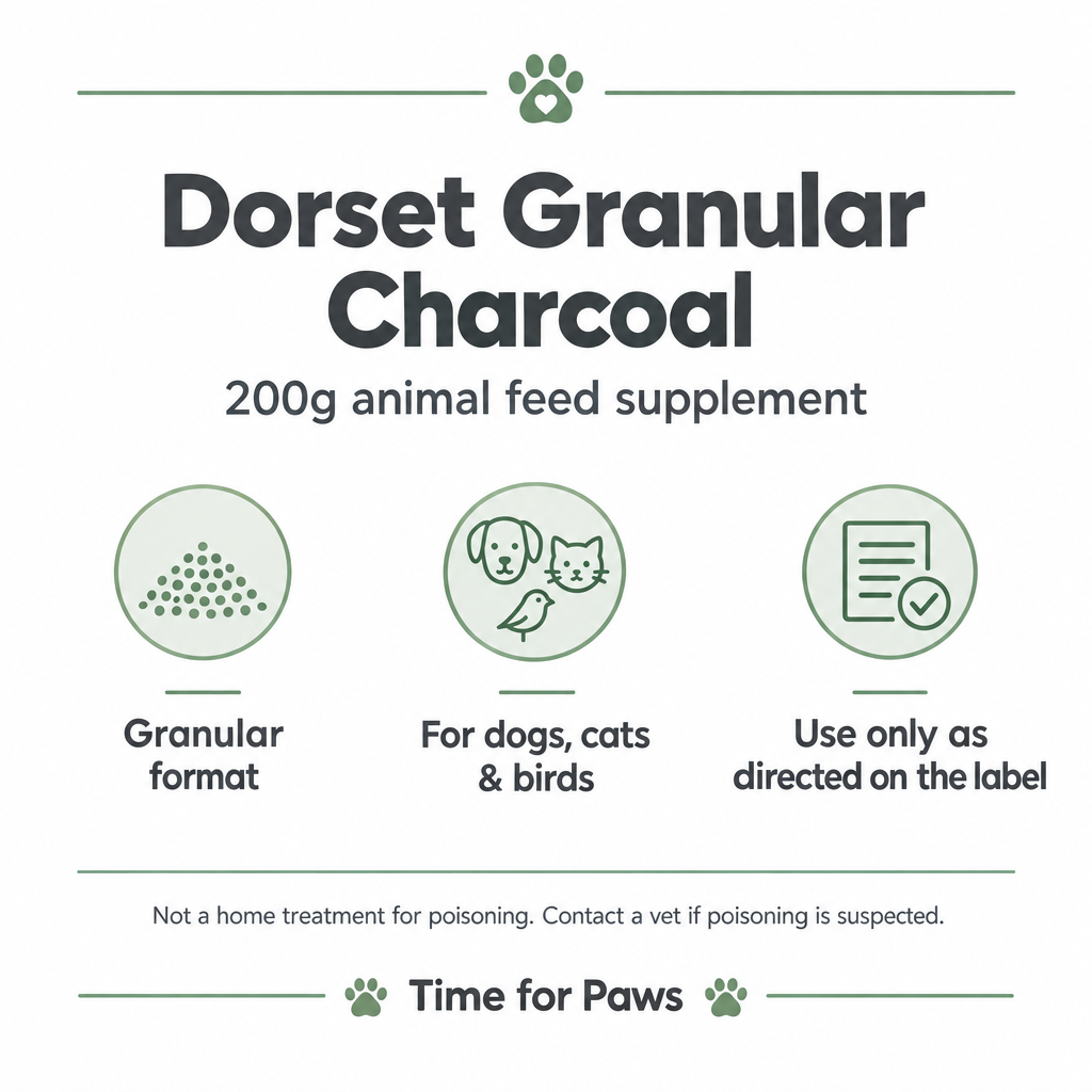 Dorset Granular Charcoal 200g infographic