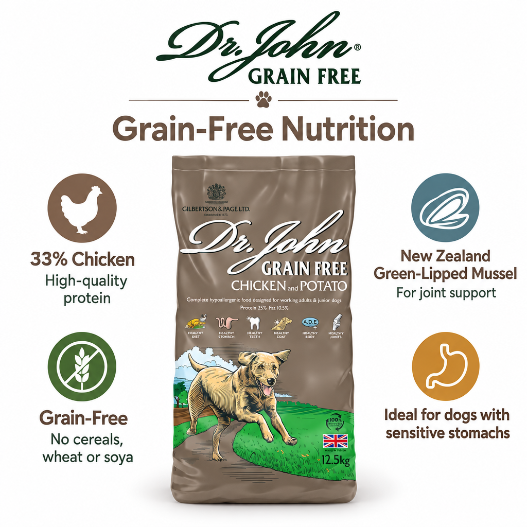 Dr John Grain Free Chicken & Potato infographic