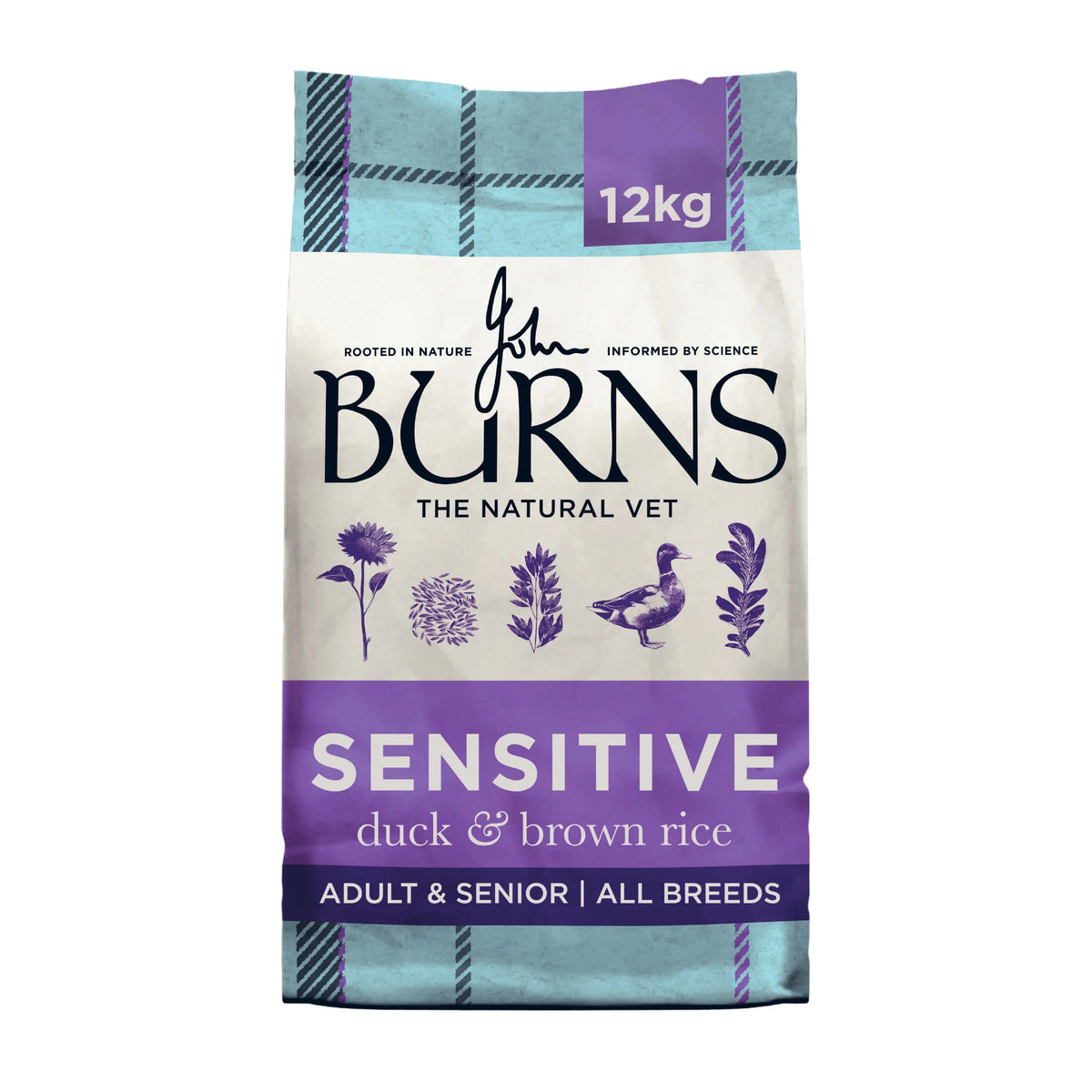 Burns Adult Sensitive Duck & Brown Rice 12kg - Buy 2 Save 5% + Free P&P